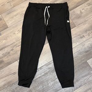 Vuori Black Jogger Pants with White Drawstring